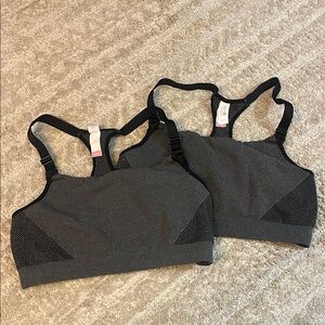 Secret Treasures Gray Unpadded Nursing Breastfeeding Sports Bra Set of 2 XL
